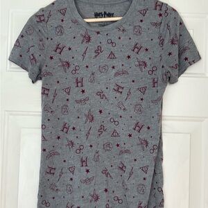 Harry Potter Womens Gray Graphic T-Shirt